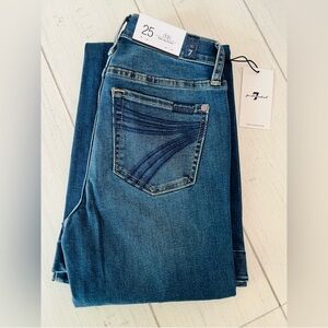 7 For All Mankind Dojo Original Jeans Women's Flare Leg Trousers NWT Size 25 AUM